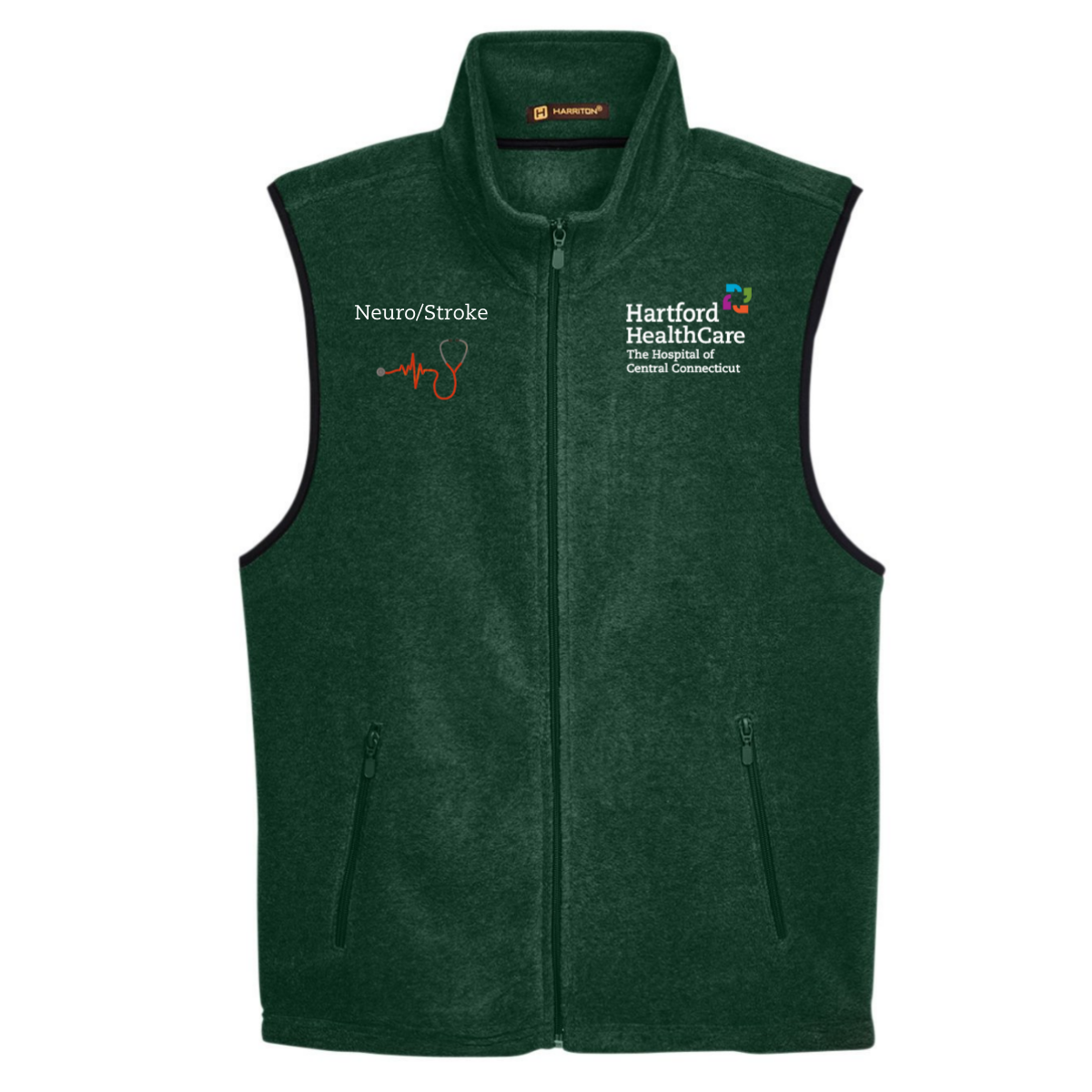 THOCC Neuro/Stroke Hunter Green Fleece Vest - Southington the