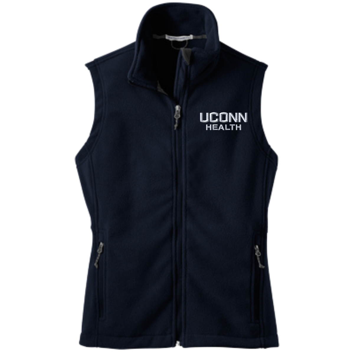 UConn Health Med 3 Ladies Fleece Vest Southington the Athletic Shop