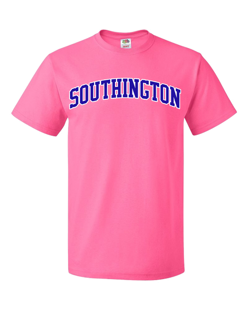 Southington Pink T-Shirt with Royal Logo Southington Pink T-Shirt with Royal Logo