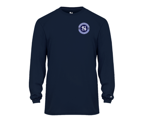 North Baseball Wicking Long Sleeve with Left Chest Logo