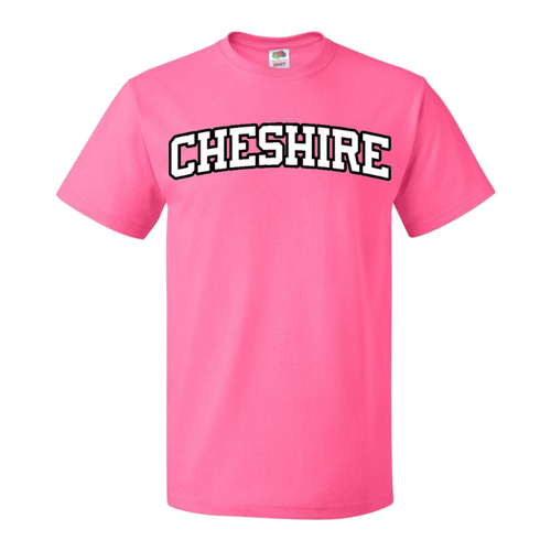 Cheshire Pink T-Shirt with White Logo Cheshire Pink T-Shirt with White Logo