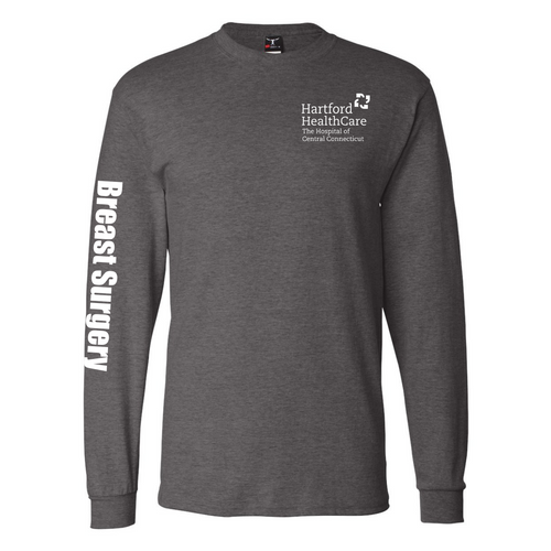 THOCC Breast Surgery Charcoal Heather Long Sleeve