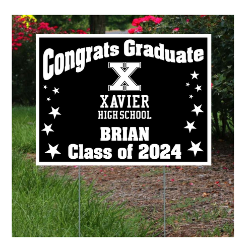 Xavier Graduation Lawn Sign