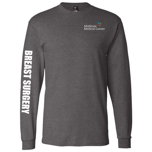 MidState Breast Surgery Charcoal Heather Long Sleeve MidState Breast Surgery Charcoal Heather Long Sleeve