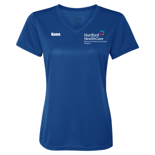 HHC Plastic Surgery Ladies Royal Moisture Wicking V-Neck HHC Plastic Surgery Ladies Royal Moisture Wicking V-Neck
