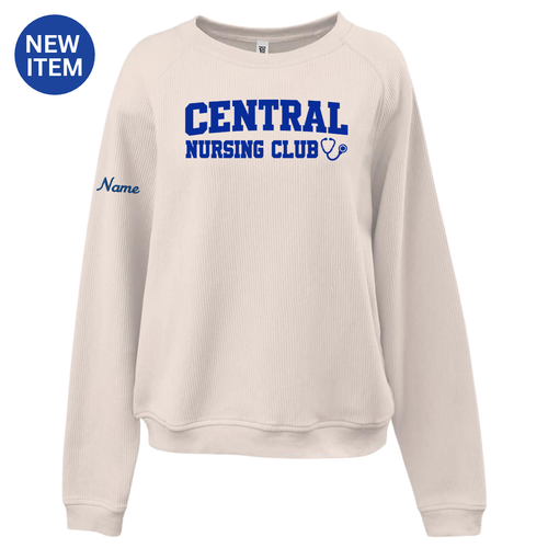 CCSU Student Nurses Cream Corded Crew