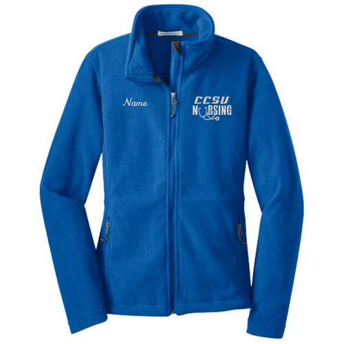 CCSU Student Nurses Ladies Royal Fleece Jacket