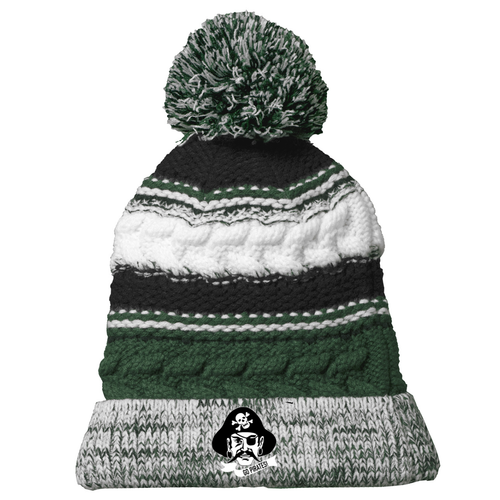 Parish Hill Forest/White Big Pom Pom Hat