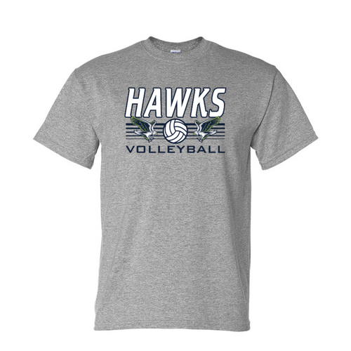 Hawks Volleyball Gray T-Shirt