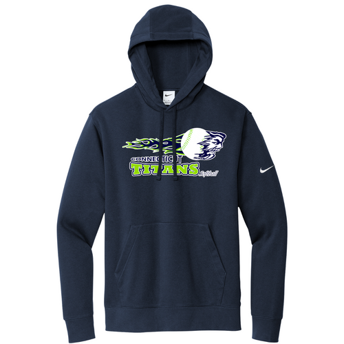 Titans Coaches Nike Navy Club Fleece Hoodie