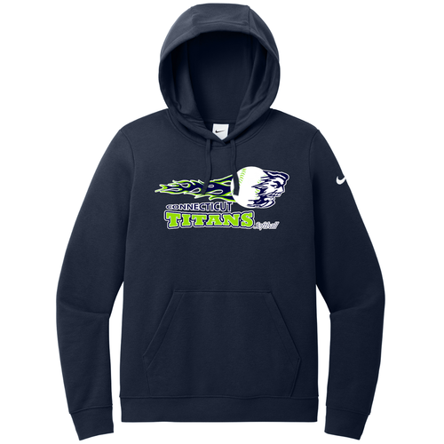 Titans Coaches Nike Navy Ladies Club Fleece Hoodie