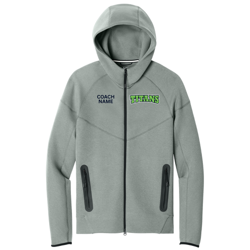 Titans Coaches Nike Dark Heather Tech Fleece Full Zip