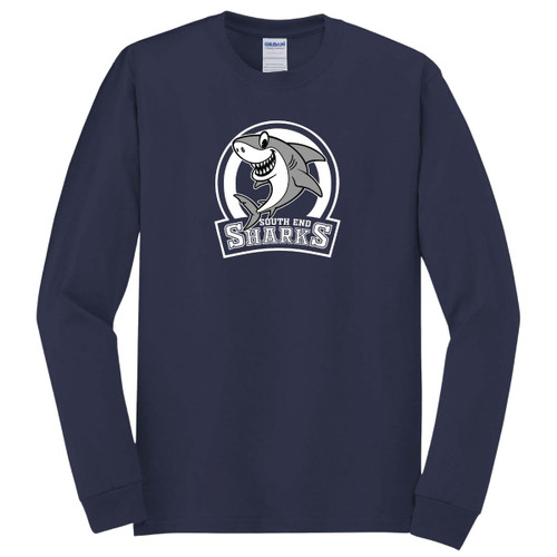 South End Navy Long Sleeve with Full Front Logo
