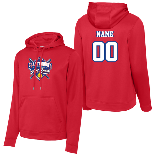 Glastonbury All Stars Unisex Red Moisture Wicking Hoodie