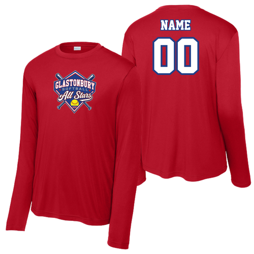  Glastonbury All Stars Red Moisture Wicking Long Sleeve