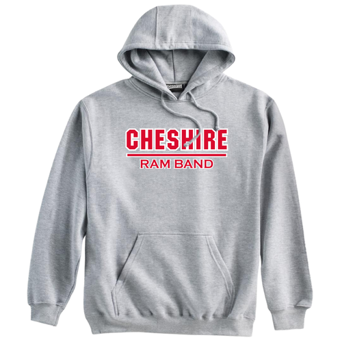 Cheshire Ram Band Gray Stacked Logo Hoodie