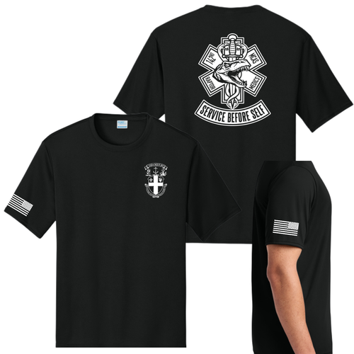 142 National Guard Moisture Wicking Black T-Shirt