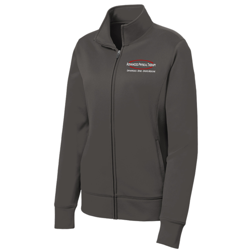 Advanced Physical Therapy Iron Gray Ladies Sport-Tek Fleece Full Zip