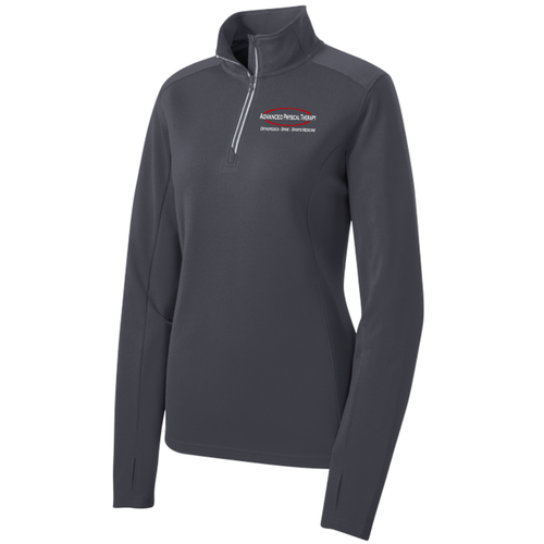 Advanced Physical Therapy Iron Gray Ladies Textured 1/4 Zip