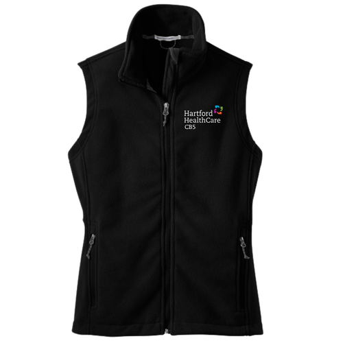 Hartford Hospital CB5 Ladies Black Fleece Vest