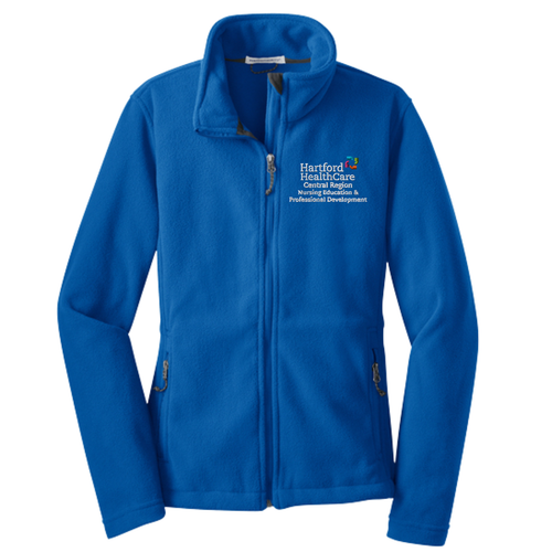 Hartford Healthcare Central Region Nursing Education Ladies Royal Chill Fleece Jacket