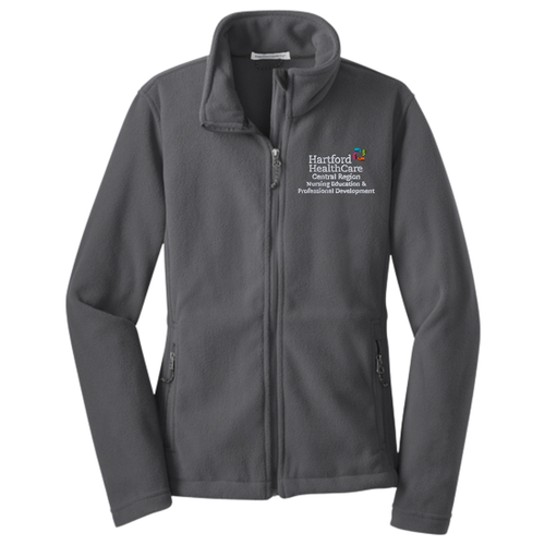 Hartford Healthcare Central Region Nursing Education Ladies Iron Gray Chill Fleece Jacket