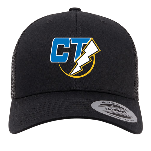 CT Lightning GOLD Black Trucker Snapback Hat