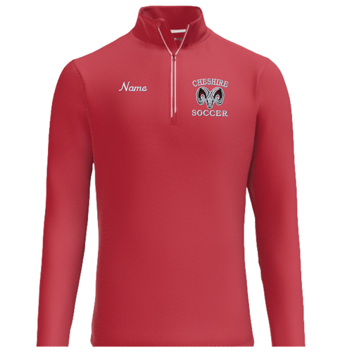 CHS Girls Soccer Red Textured 1/4 Zip