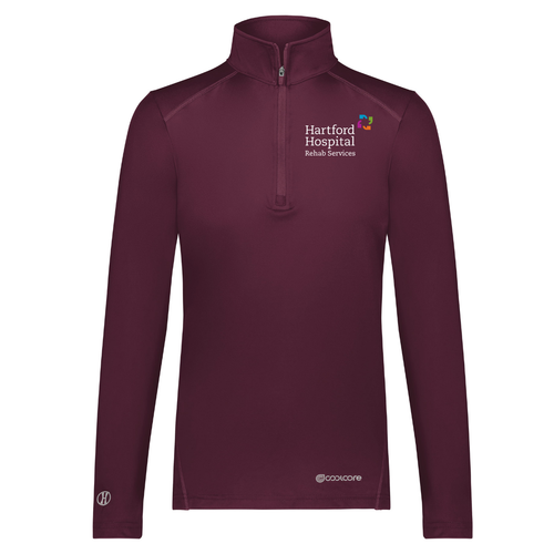 Hartford Hospital Rehab Services Ladies Maroon 1/4 Zip
