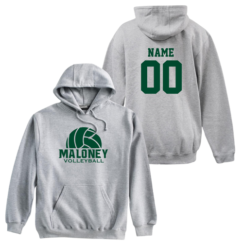 Maloney Volleyball Gray Hooded Sweatshirt