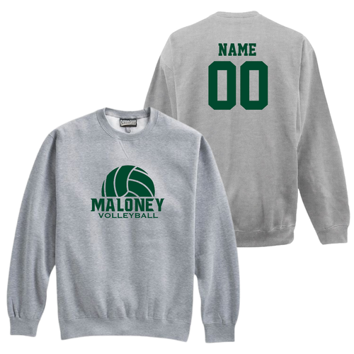 Maloney Volleyball Gray Crewneck Sweatshirt