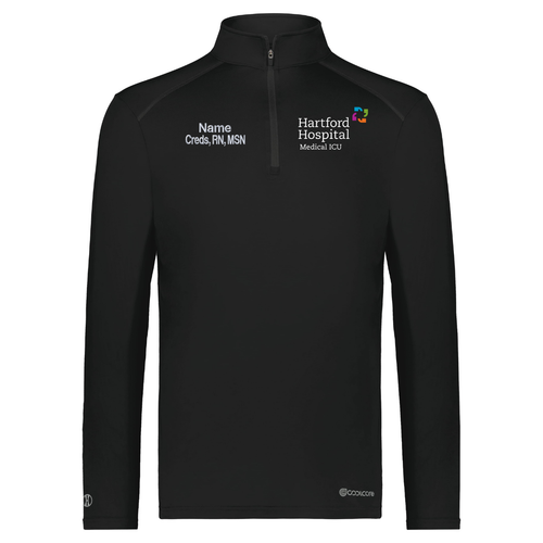 Hartford Hospital Medical ICU Black 1/4 Zip Pullover