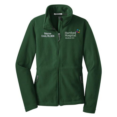 Hartford Hospital Medical ICU Ladies Forest Green Chill Fleece Jacket
