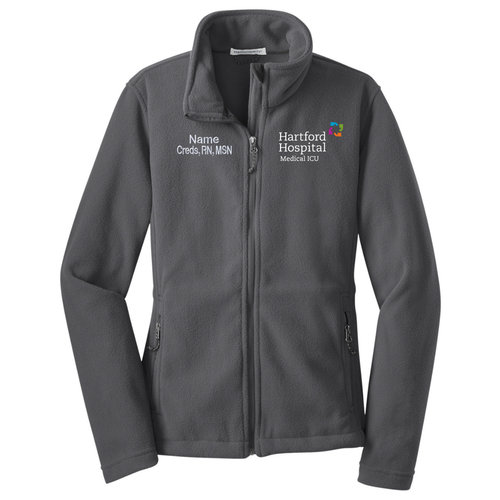 Hartford Hospital Medical ICU Ladies Iron Gray Chill Fleece Jacket