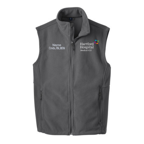 Hartford Hospital Medical ICU Iron Gray Chill Fleece Vest