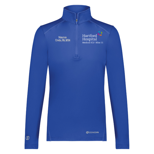 Hartford Hospital Medical ICU Bliss 11 Ladies Royal 1/4 Zip Pullover