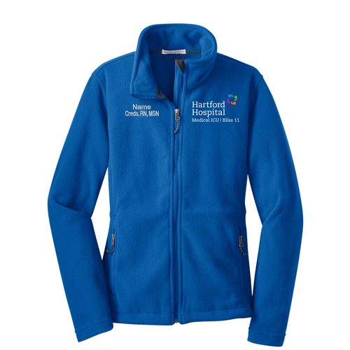 Hartford Hospital Medical ICU Bliss 11 Ladies Royal Chill Fleece Jacket