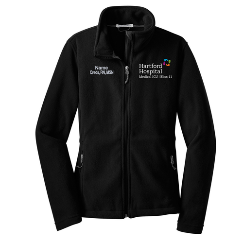 Hartford Hospital Medical ICU Bliss 11 Ladies Black Chill Fleece Jacket