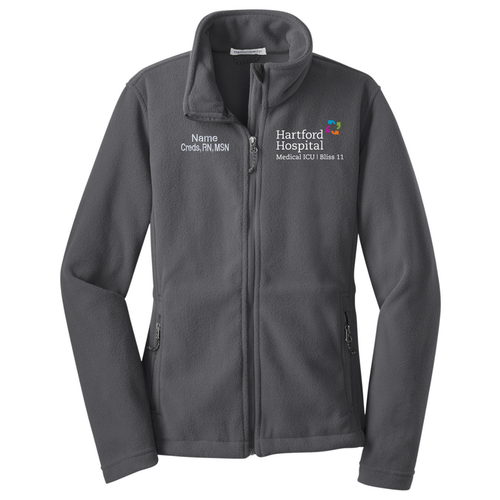 Hartford Hospital Medical ICU Bliss 11 Ladies Iron Gray Chill Fleece Jacket