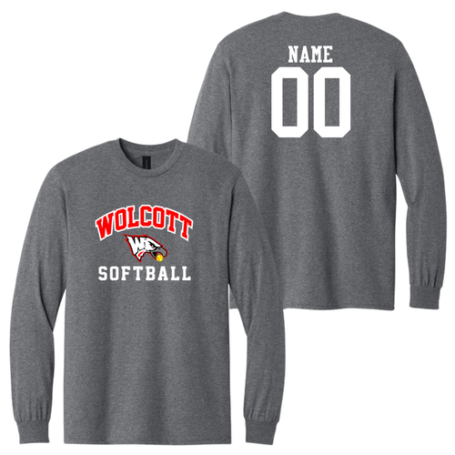 Wolcott Eagles Softball Graphite Heather Long Sleeve
