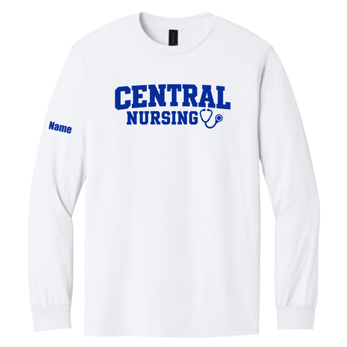 CCSU Student Nurses White Long Sleeve