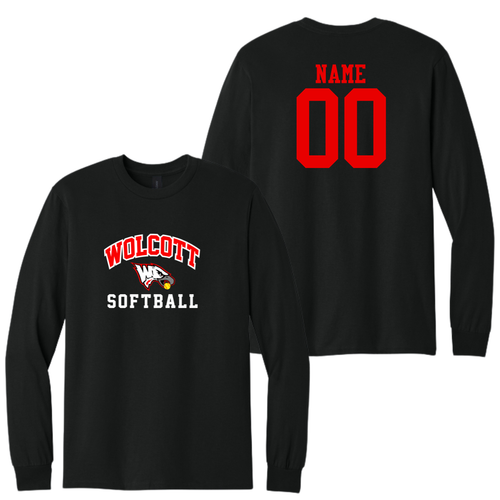 Wolcott Eagles Softball Black Long Sleeve