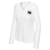 NJAHPERD Ladies Moisture Wicking White V-Neck Long Sleeve