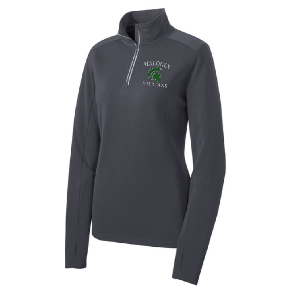Maloney Ladies Textured 1/4 Zip Southington the Athletic Shop