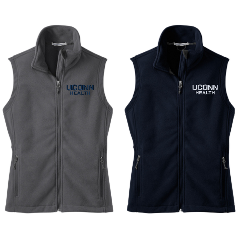 UConn Health UT4 Ladies Fleece Vest Southington the Athletic Shop