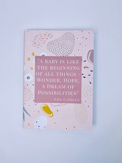 Milk and Love A Baby is Like The Beginning Journal - Designed and Printed in Australia for New Mum 