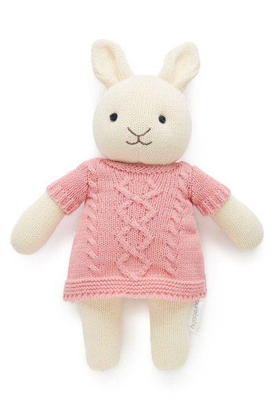 Purebaby Soft Knitted Cotton Baby Toy - Rosie Rabbit