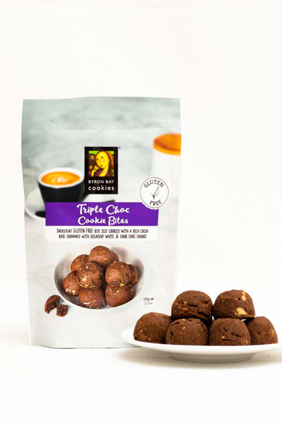 Byron Bay Cookie Company Gift Hamper Treats // Triple Chocolate Cookie Bites - Gluten Free 100g