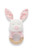 Purebaby Baby Rattle Pink Bunny Organic Knit Wooden Ring