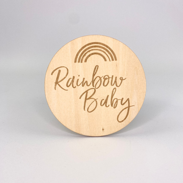 Bebe au Lait Rainbow Baby - Wooden Milestone Disc